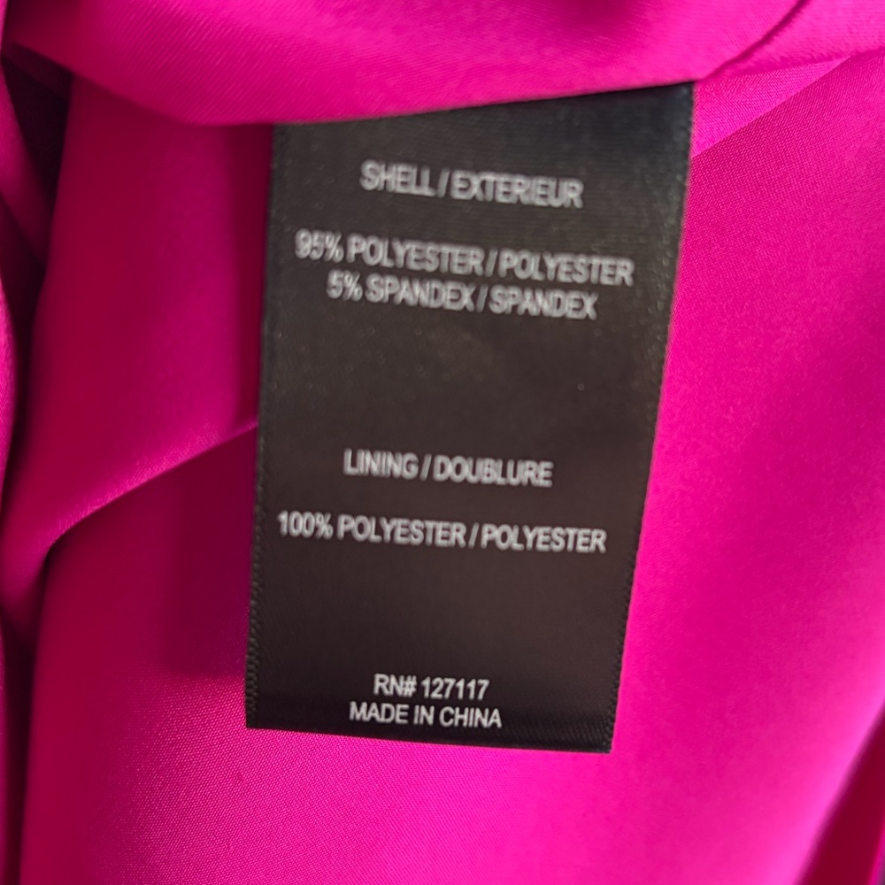🆕 🌸 Jewel Badgley Mischka Magenta Rosette Mini Dress Size 10 Scuba Party Chic - Picture 14 of 17
